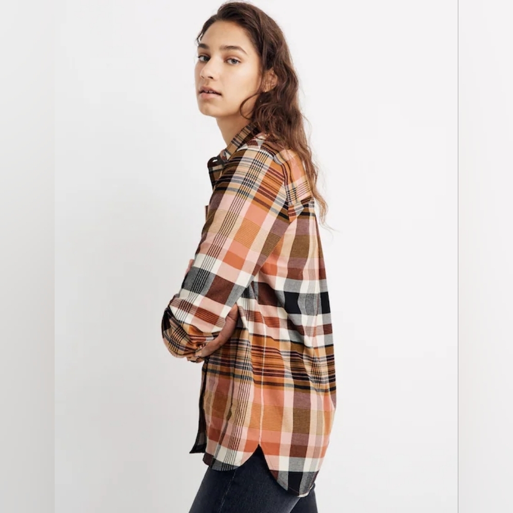 Madewell Classic Ex-Boyfriend Shirt in Seconda Plaid Size XS